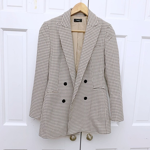 Theory Power Jacket in Checked Nylon - Picture 6 of 11